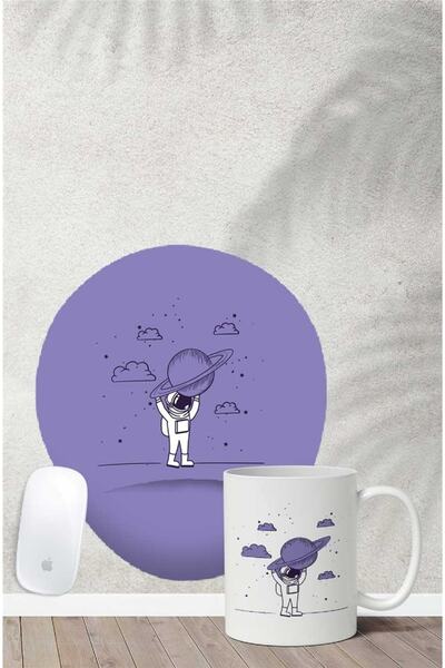 Gizeo Concept Astronaut în spațiu cu model Set de căni cu mouse pad și suport...