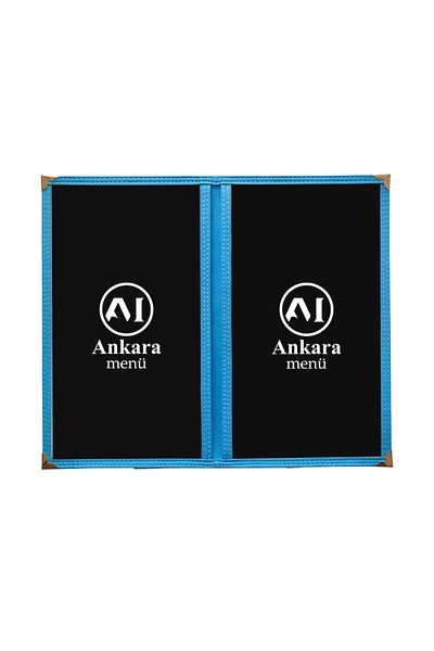 ankara menü (1 bucată] Piele 27x16 2 coli Capacitate 4 pagini Transparent, PVC, Acetat Container pentru meniu