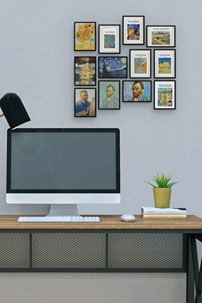 herotasarım Tablou Van Gogh 12 piese MDF (lemn) Dimensiune birou 30x30 cm