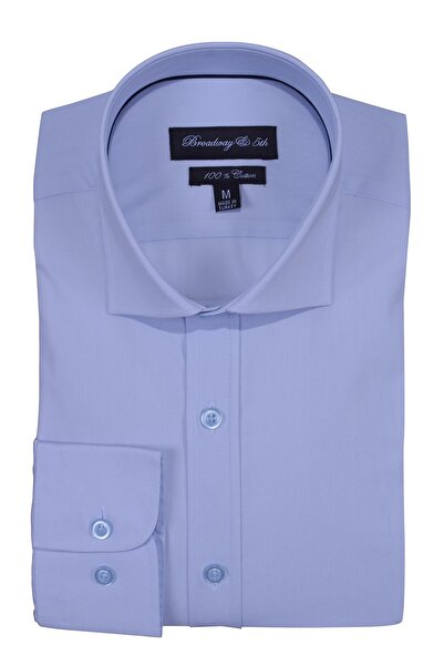 Ottomoda Pamuklu Düz Uzun Kollu Regular Italyan Yaka Erkek Gömlek,b5-008