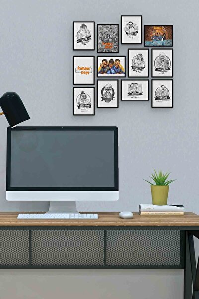 herotasarım Kardeş Payı 12 Τεμάχια MDF (ξύλο) Τραπέζι Γραφείου Διαστάσεις 30x...