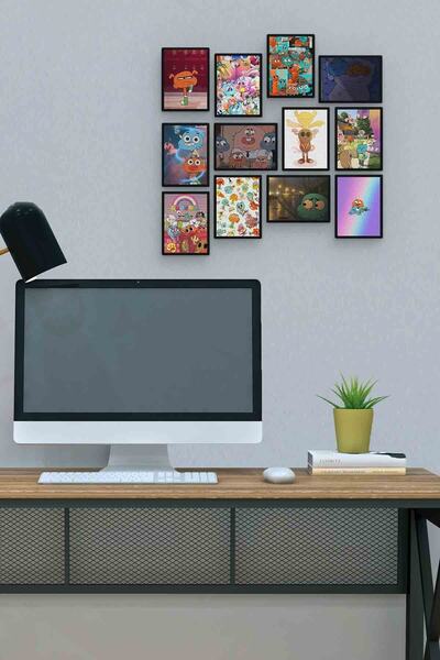 herotasarım Balat Sokakları 12 Τεμάχια MDF (ξύλο) Πίνακας Μέγεθος Γραφείου 30...