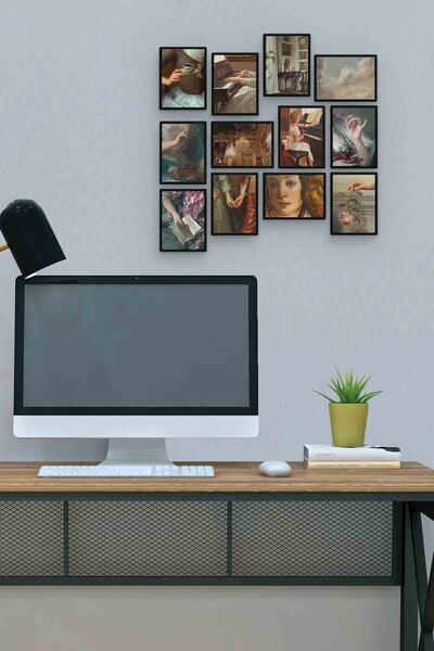 herotasarım Seria Minimalistă 12 Piese MDF (lemn) Masă Dimensiune Birou 30x30 Cm