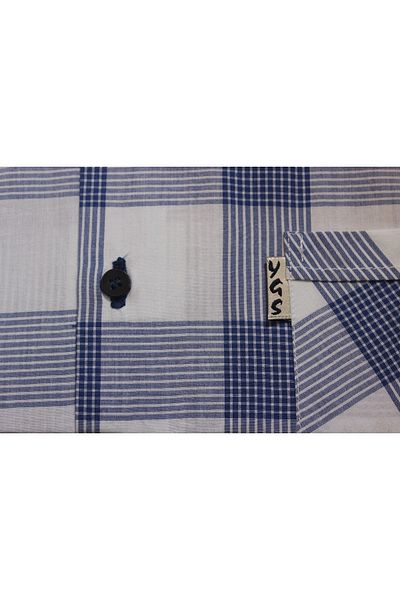 Yörükoğlu Checkered Short Sleeve Comfortable Fit Men's Shirt