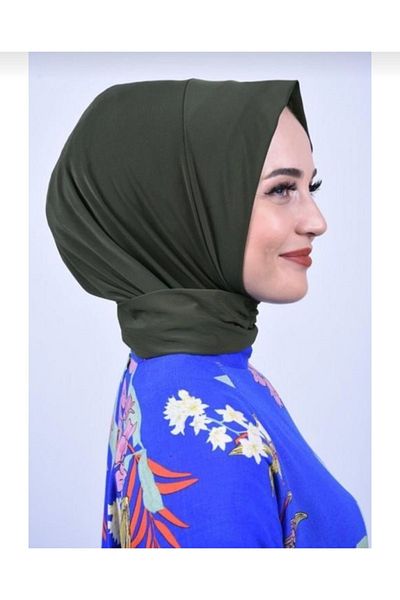 Ayselcehobi Μπλούζα μαγιό Hijab με ασορτί κουμπωτό καπέλο Hijab