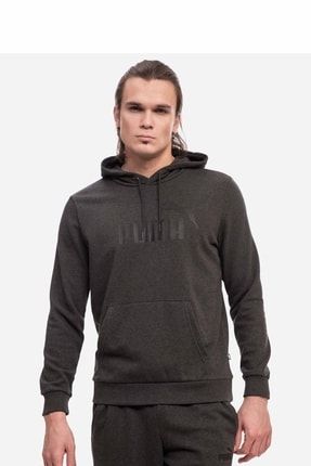 Puma Ess Big Logo Hoodie Erkek Sweatshirt 586688 07 Dark Gray