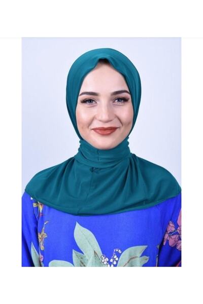 Ayselcehobi Μπλούζα μαγιό Hijab με ασορτί κουμπωτό καπέλο Hijab