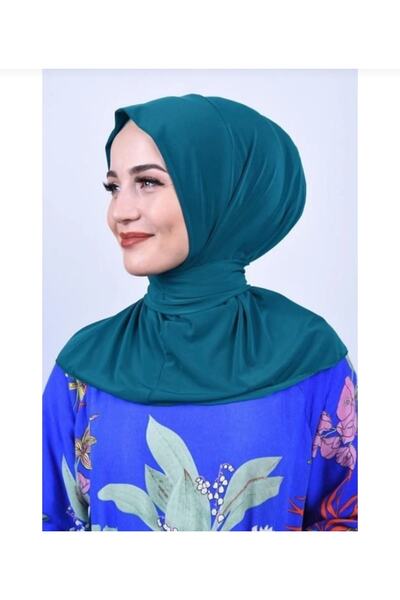 Ayselcehobi Μπλούζα μαγιό Hijab με ασορτί κουμπωτό καπέλο Hijab