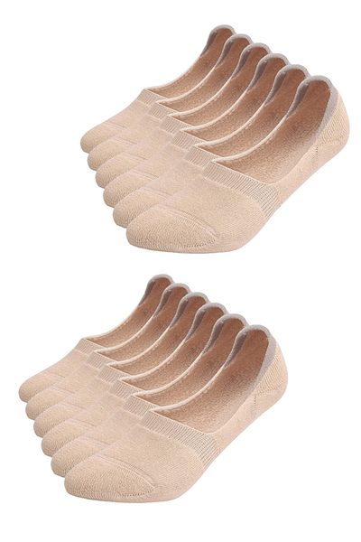MEM SOCKS 12 Συσκευασίες Κάλτσες μπαλαρίνας με πλέγμα σιλικόνης