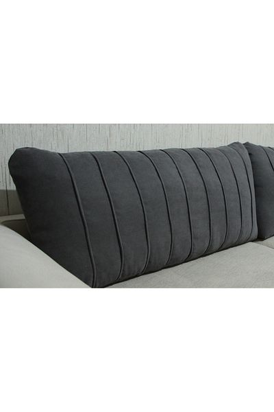 AYPETEKS Meridian gri / Pernă pentru spate / Pernă pentru scaun / Husă de pernă pentru canapea