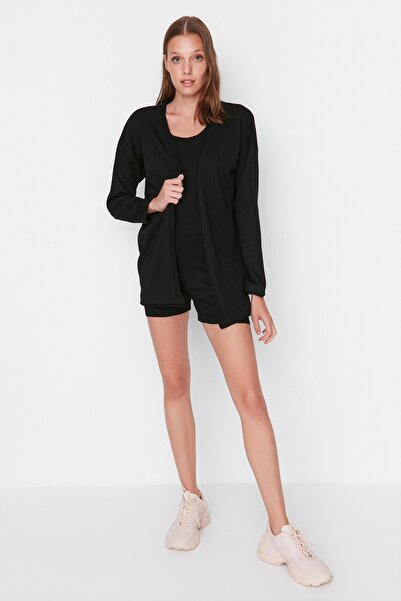 Trendyol Collection Black Triple Knitwear Top and Bottom Set TWOAW23AU0005