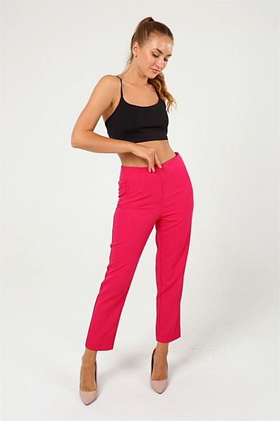 diaves Women's Ankle Length Super High Waist Carrot Pants