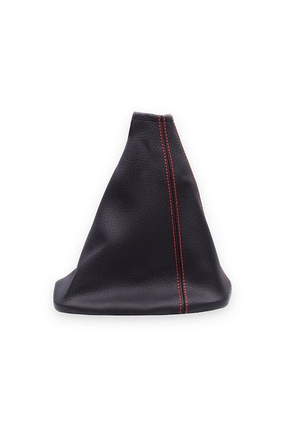Tutkusuyum Volvo S80 (1998-2004) Compatible Gear Gaiter Black Leather Red Stitching
