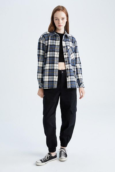 DeFacto Cool Shirt galléros hosszú ujjú ing