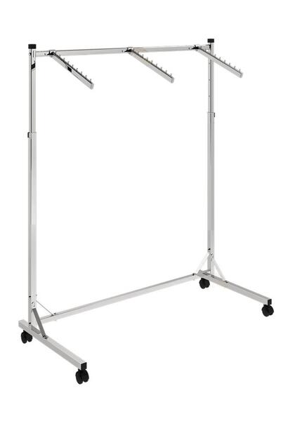 Manken İstanbul 3 Askılıklı Kromaj Kaplı Orta Stand Konfeksiyon Standı Askılık