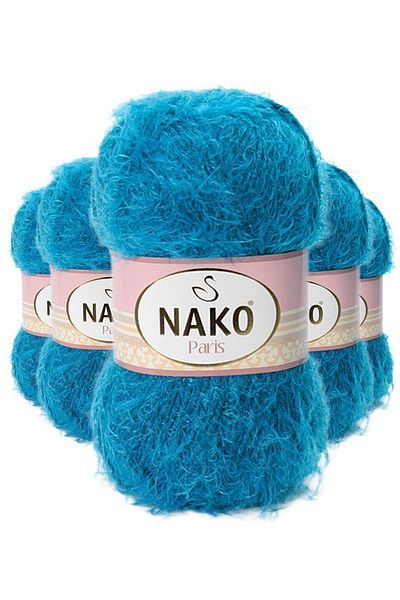 NAKO 5 Pieces Paris Hand Knitting Thread Wool Dark Petrol 10328
