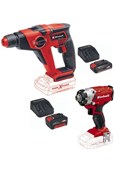 Einhell Te-ci 18/1 Akülü Torklu Vidalama Te-hd 18/12 Akülü Matkap 2.5-4.0ah Starter Kit Akülü Set