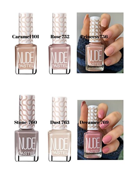 Pastel 6’lı Oje Seti Nude 101 + 752 + 756 + 760 + 763 + 769