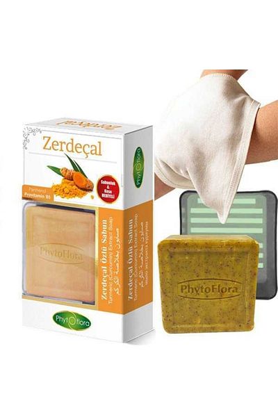 Phytoflora صابون بخلاصة الكركم 125 جرام (كيس وموزع صابون)