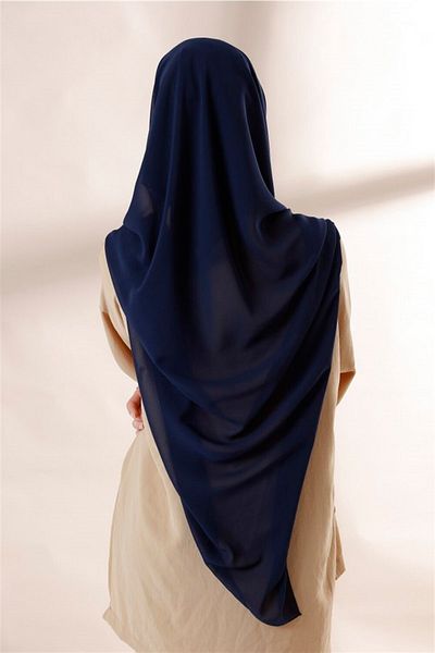Differenza Navy Blue Chiffon Scarf