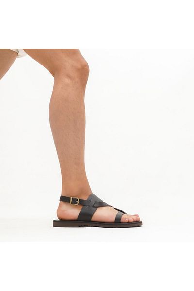 DaphneSandals Sandale pentru bărbați din piele naturală maro - E1002