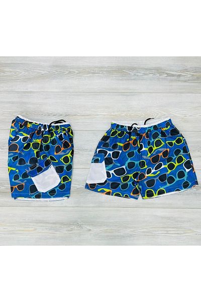 My Kids Wear Pantaloni scurți de baie uni cu buzunare pentru bărbați