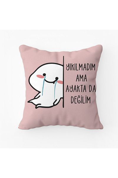 Puffbutik I'm Not Falling Down, But I'm Not Standing Either Pillow