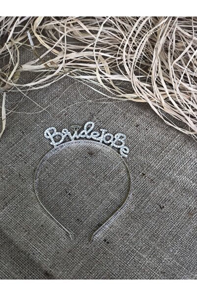 Huzur Party Store Bride To Be Yazılı Taşlı Taç Parıldayan Taş Yapısı Gümüş Gr...
