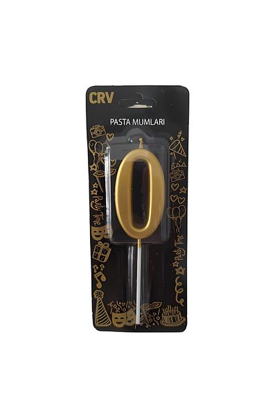 Mini Parti Mini Party Store 7 cm Large Number Candle Gold 0