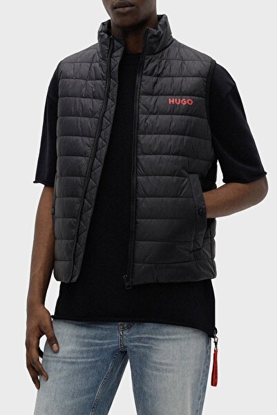 HUGO Su Geçirmez Slim Fit Dik Yaka Şişme Yelek Erkek Yelek 50468742 001