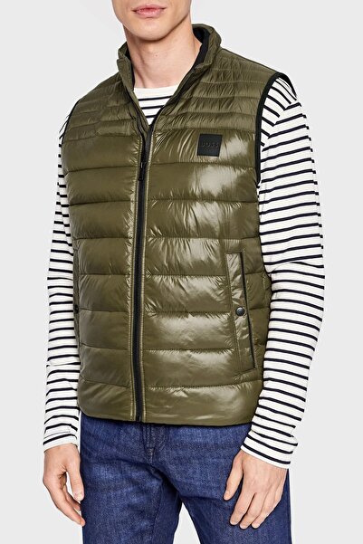 BOSS Fermuarlı Regular Fit Dik Yaka Yelek Erkek Yelek 50472861 308