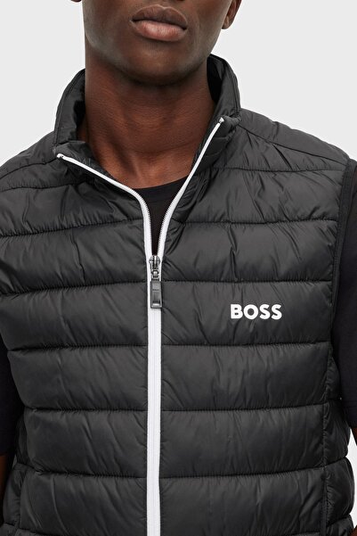 BOSS Su Geçirmez Regular Fit Dik Yaka Yelek Erkek Yelek 50472473 002
