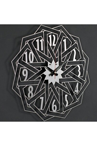 Colorfull Worlds Μεταλλικό ρολόι τοίχου με γεωμετρικό σχέδιο - Διακόσμηση τοί...