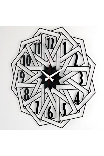 Colorfull Worlds Μεταλλικό ρολόι τοίχου με γεωμετρικό σχέδιο - Διακόσμηση τοί...