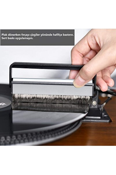 Record Master Karbon Fiber Plak Temizleme Fırçası - Anti Statik Fırça