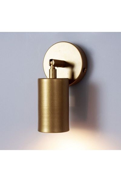 demet habek mylights Mylights Matte Gold Led Spot Sconce Daylight Bulb Included
