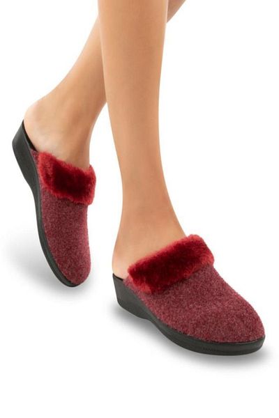 Muya Coco 32923-003 Papuci de casă pentru femei roșu Claret - Talpă anatomică, 36-40