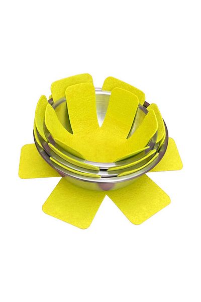 garaccu Bellalithe Frying Pan Pot Pyrex Protector Anti-Scratch Yellow 3 Pieces