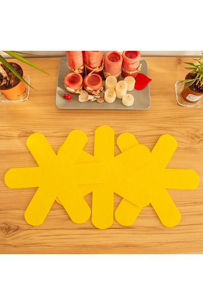 garaccu Bellalithe Frying Pan Pot Pyrex Protector Anti-Scratch Yellow 3 Pieces