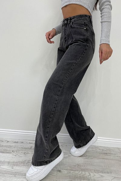 Trn JNS Pantaloni largi cu talie super înaltă din lycra afumată din anii 90