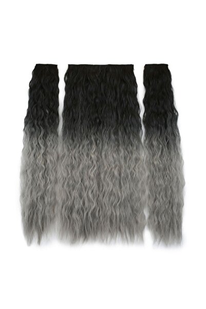 Suzan Peruk Fibră sintetică - Jumătate de lună ondulată și pufoasă + 2 agrafe...