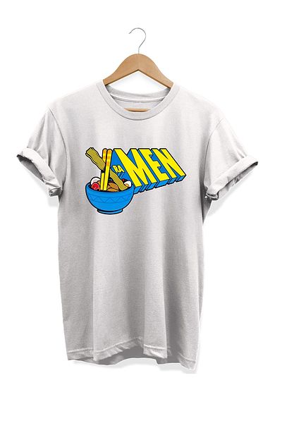 remonz Μπλουζάκι Food Series X-men Ramen Printed 100% Cotton Plus Size T-shirt