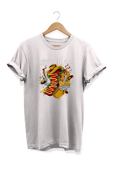 remonz Μπλουζάκι με στάμπα Hotdog Series Food 100% Cotton Plus Size