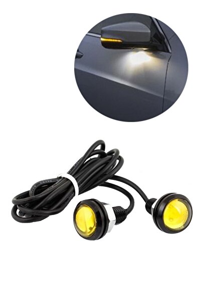 optana 2 Adet Beyaz Vidalı Ayna Altı Kartal Gözü Led Araç Far Led Projektör S...