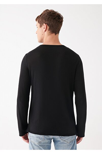 Mavi Siyah Bisiklet Yaka Kazak Regular Fit / Normal Kesim 0710022-900