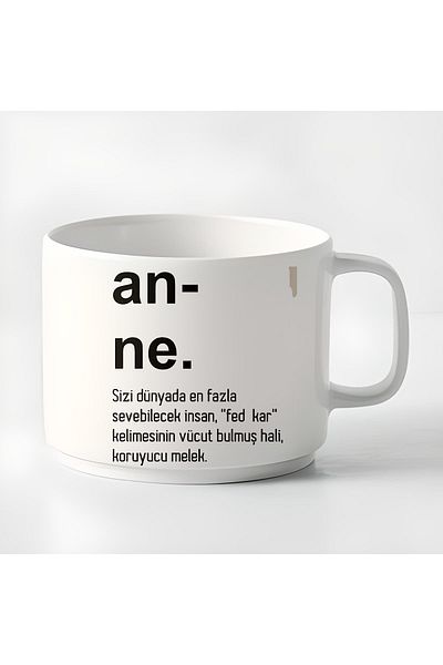 GünayStore Double Turkish Coffee Cup & Espresso Cup Mother Small Mug 8x5