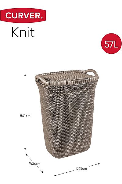 CURVER كوس روف، 2 مانيري، كاباك، جري إنشيس، 57 لتر، 45 × 61 × 34 سم،
