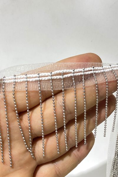 Hobigram Decorative Ribbon Chain Stone Ribbon Tassel Fringe 1 Mt – Decorative Ribbon, Stylish Design – Decorative Ş