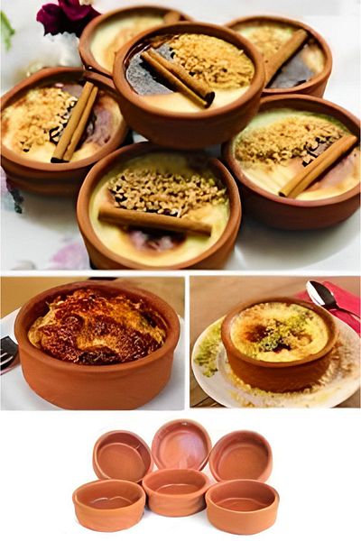 Bifirsat 6-Piece Soil Casserole and Rice Pudding Oven Container