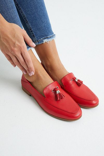 venüs ayakkabı Venus21983503 Venus Women's Summer Leather Comfort Ballerinas Red